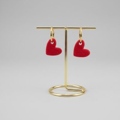 Auskarai Širdelės ant rinkučių