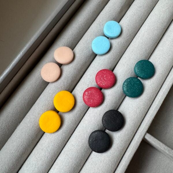 rankų darbo auskarai rutuliukai iš polimerinio molio