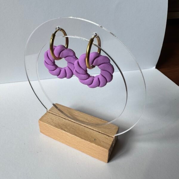 rankų darbo auskarai vijokliai iš polimerinio molio